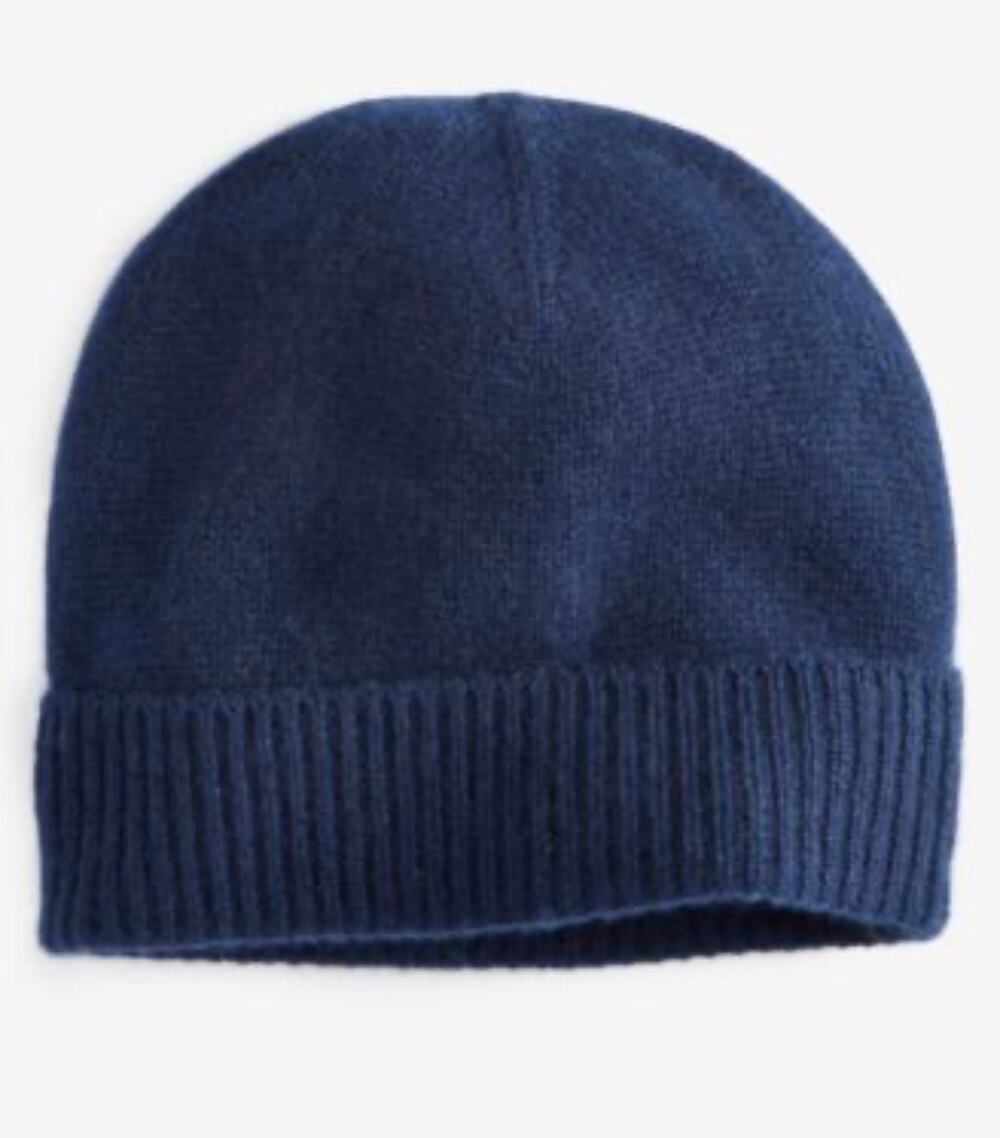 New Charter club 100% cashmere beanie admiral navy
